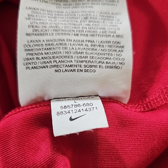 Nike Tiger Woods Collection Men's Vibrant Red Polo Shirt Size L - Picture 10 of 10